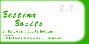 bettina bosits business card